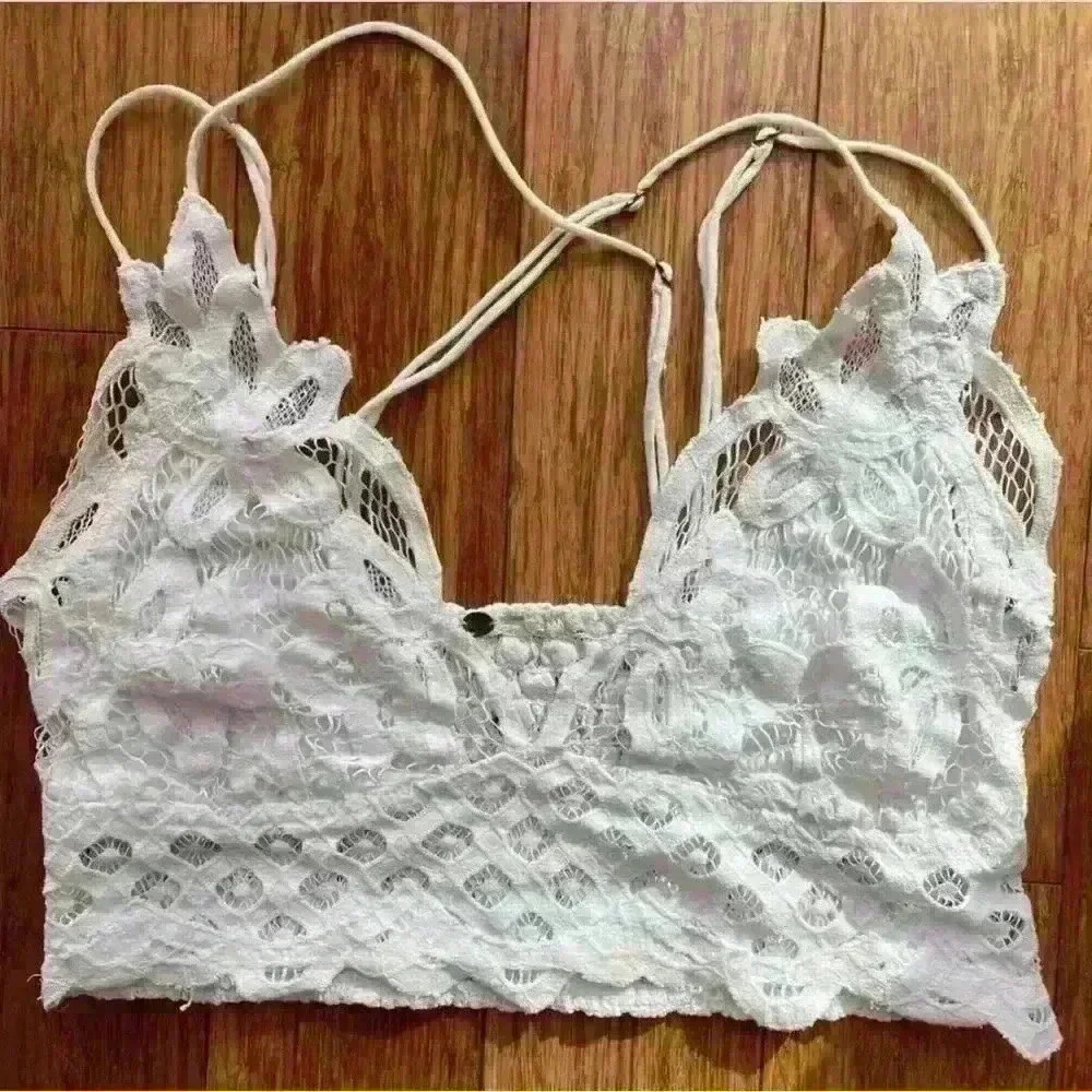 Free People Adell Bralette crochet lace cropped perfect